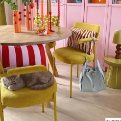 Kussen zebraprint - terra/wit - 30x50 cm