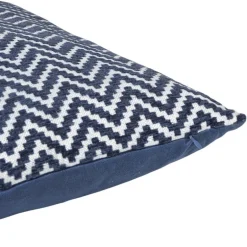 Kussen zigzag - blauw - 45x45 cm