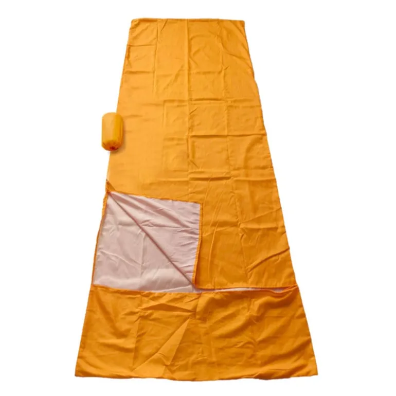 Lakenzak - oranje - polyester - 80x220 cm
