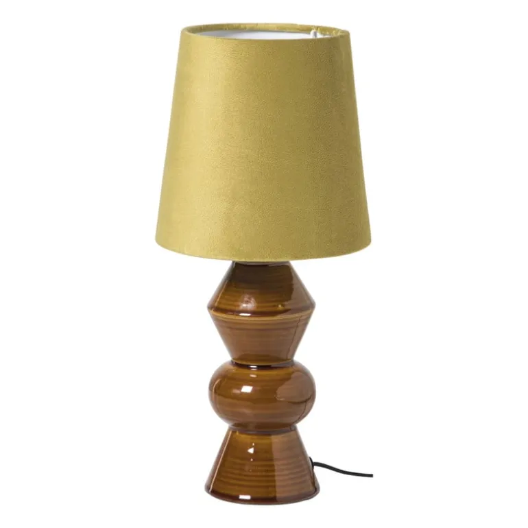 Lampenkap taps mini - geel - ø17x13 cm