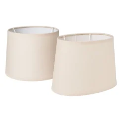 Lampenkap zand rond - ø19x14 cm