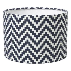 Lampenkap zigzag groot - zwart/wit - ø24.5x17.5 cm