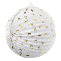 Lampion wit/goud - diverse varianten - ⌀25 cm