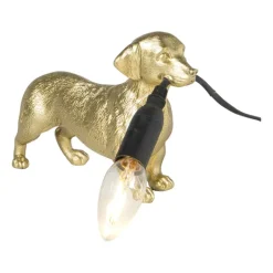 Lampvoet teckel - goudkleurig - 25x14.5x7.5 cm