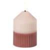 LED kaars duo - roze/lichtroze - ø7x10 cm