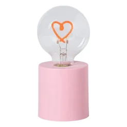 Led lamp hartje - roze - ø7.8x16.5 cm