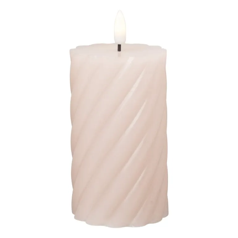 LED stompkaars groot twist - roze - ø7x12 cm