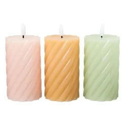 LED stompkaars groot twist - taupe - ø7x12 cm