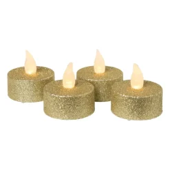 LED waxinelichten - goud - set van 4