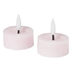 LED waxinelichten - roze - set van 2