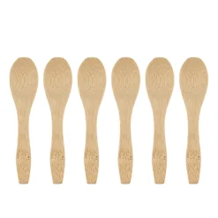 Lepels bamboe - 9 cm - set van 6