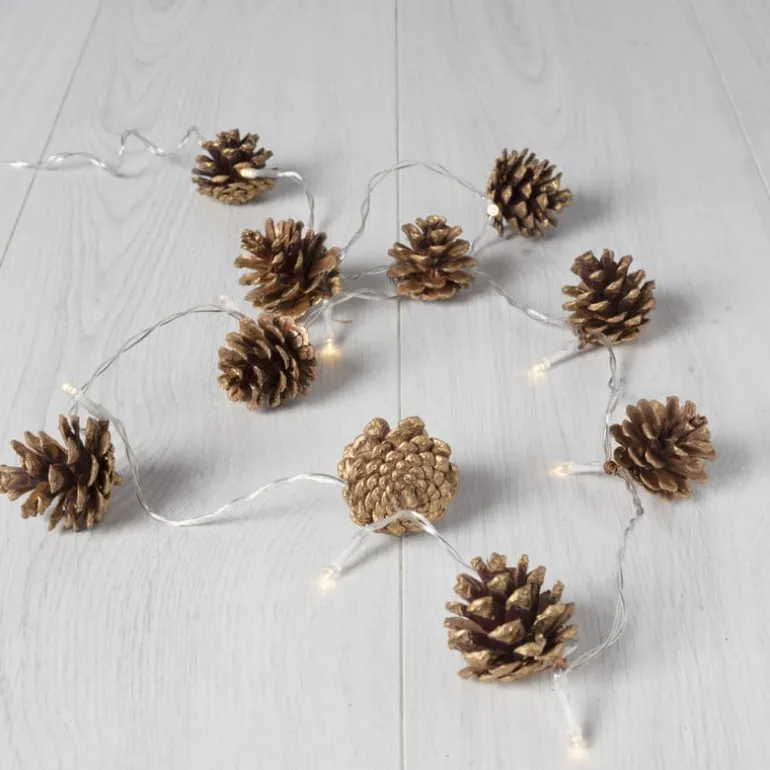 Lichtslinger dennenappels - bruin - 165 cm