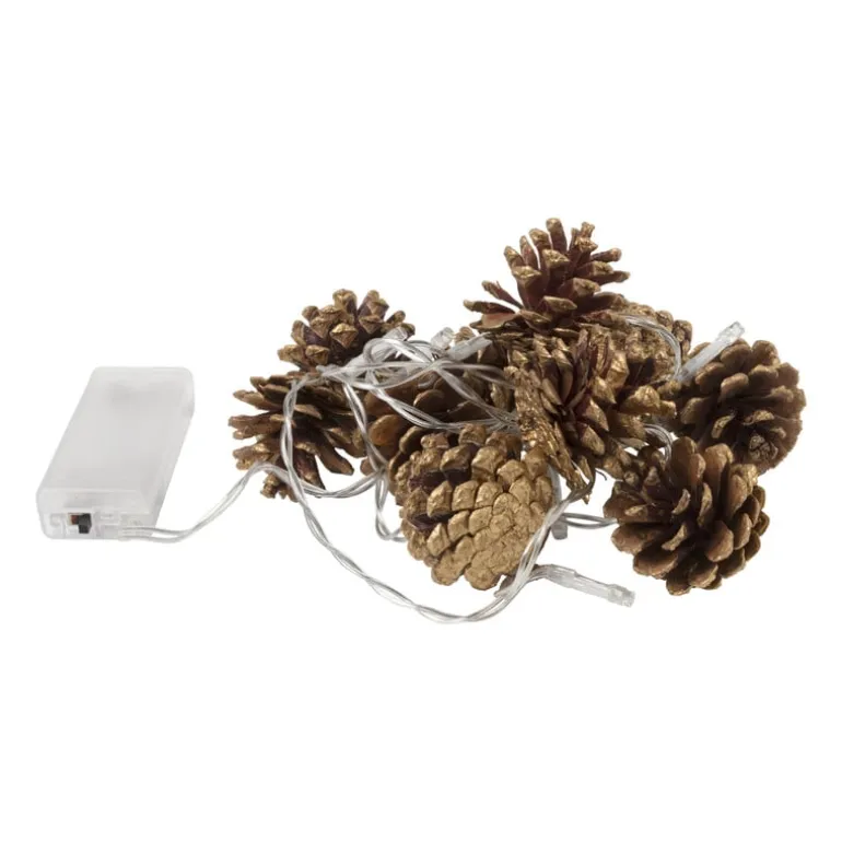 Lichtslinger dennenappels - bruin - 165 cm