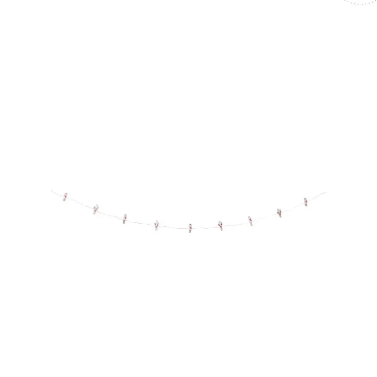 Lichtslinger met knijpers kerst - 30 cm - diverse varianten