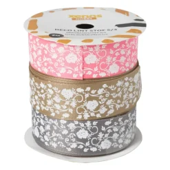 Lint stof bloemen - set van 3 - 100 cm