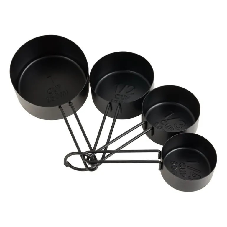 Maatlepels industrial - zwart - 4 stuks