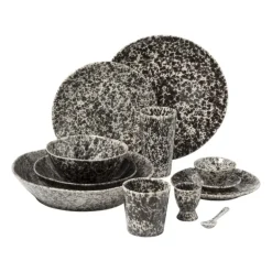 Macchiato mok Roots - zwart/wit - 275 ml