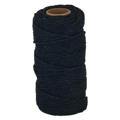 Macrame koord - zwart - 2mm