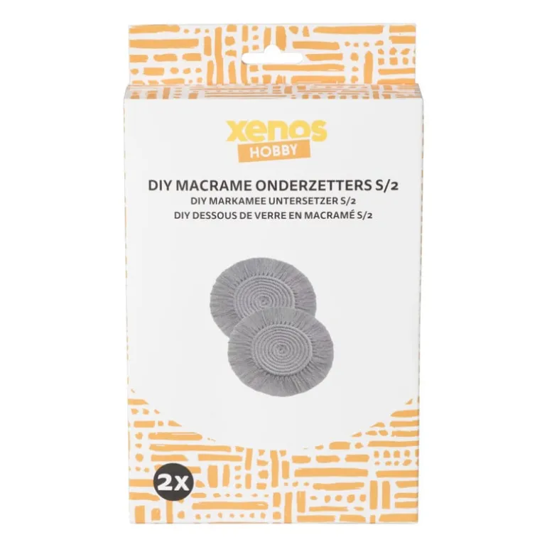 Macrame onderzetters - set van 2
