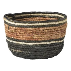 Mand gestreept - bruin/rood - ø23x15 cm