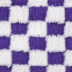 Mand checks groot - paars/wit - 15x36x26 cm