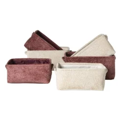 Mand chenille - rood - 30x20x14 cm