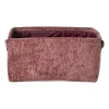 Mand chenille - rood - 33x23x16 cm