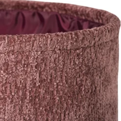 Mand chenille rond - rood - ø27x16 cm