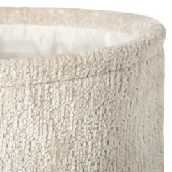 Mand chenille rond - wit - ø27x16 cm