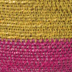 Mand colorblock - roze/geel - ø20x25 cm