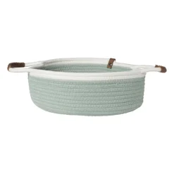 Mand colors laag - groen/wit - ø30x10 cm