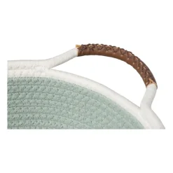 Mand colors laag - groen/wit - ø27x9 cm