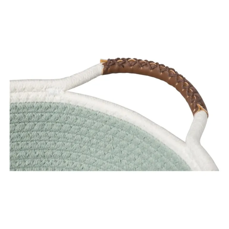 Mand colors laag - groen/wit - ø27x9 cm