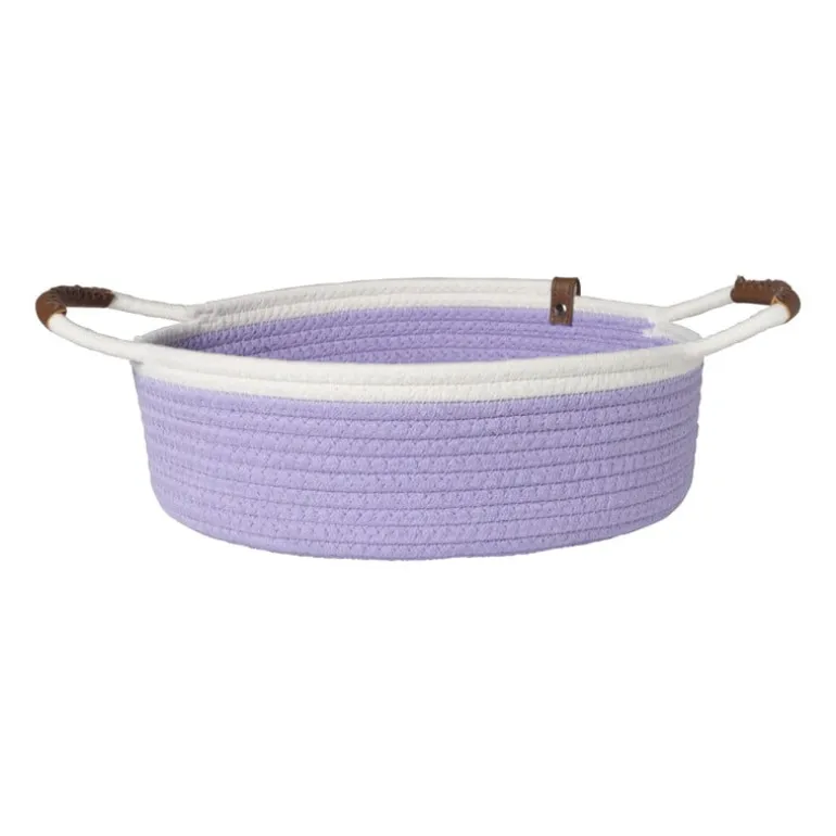 Mand colors laag - lila/wit - ø30x10 cm