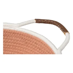 Mand colors laag - oranje/wit - ø30x10 cm