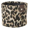 Mand luipaard - bruin/zwart - ø14x11 cm