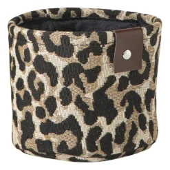 Mand luipaard - bruin/zwart - ø14x11 cm
