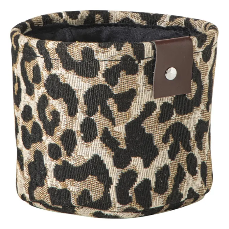 Mand luipaard - bruin/zwart - ø14x11 cm