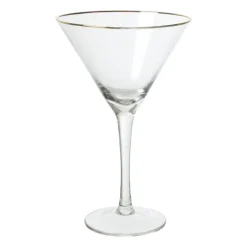 Martiniglas gouden rand - glas - 220 ml