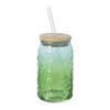 Mason jar iriserend - groen - ø7.5x14 cm