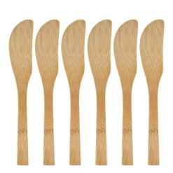 Messen bamboe - 16 cm - set van 6