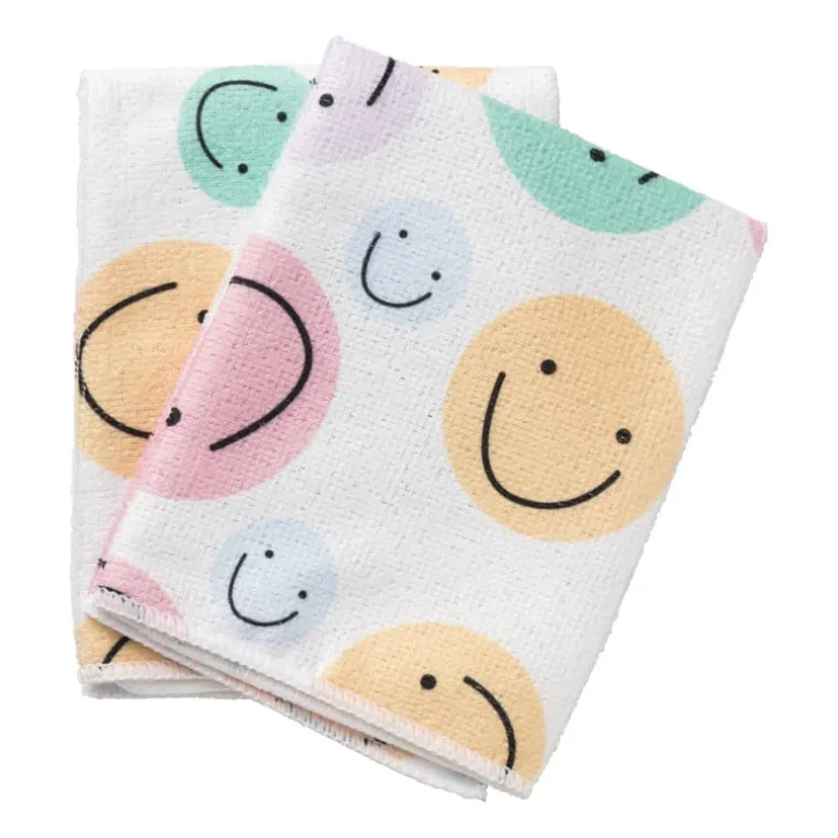 Microvezeldoekjes smiley - set van 2