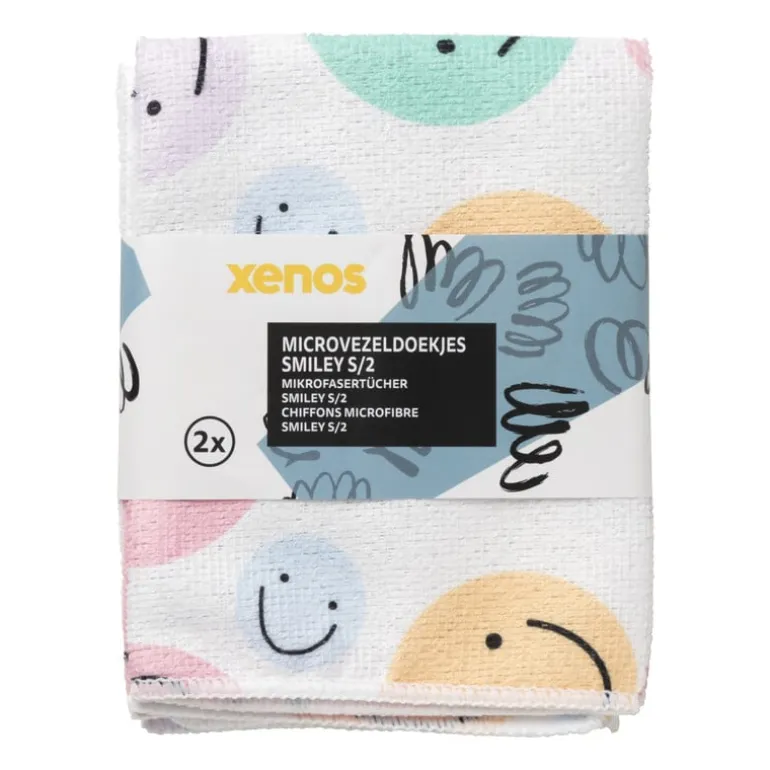 Microvezeldoekjes smiley - set van 2