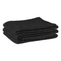 Microvezeldoekjes zwart - set van 3 - 32x36 cm