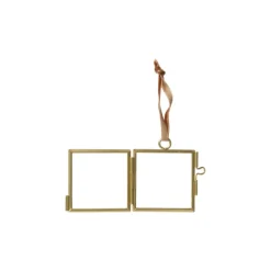 Mini fotolijstje hangend - goud - 6x6 cm