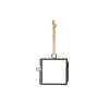 Mini fotolijstje hangend - zwart - 6x6 cm
