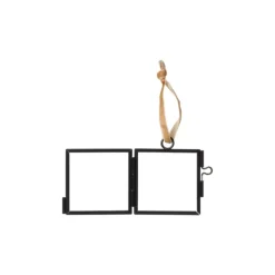 Mini fotolijstje hangend - zwart - 6x6 cm