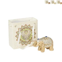 Mini olifant in tasje - diverse kleuren - 3 cm