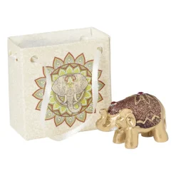 Mini olifant in tasje - diverse kleuren - 3 cm