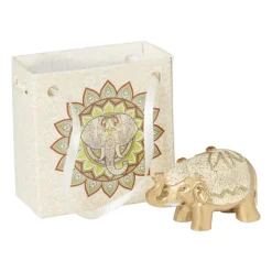 Mini olifant in tasje - diverse kleuren - 3 cm